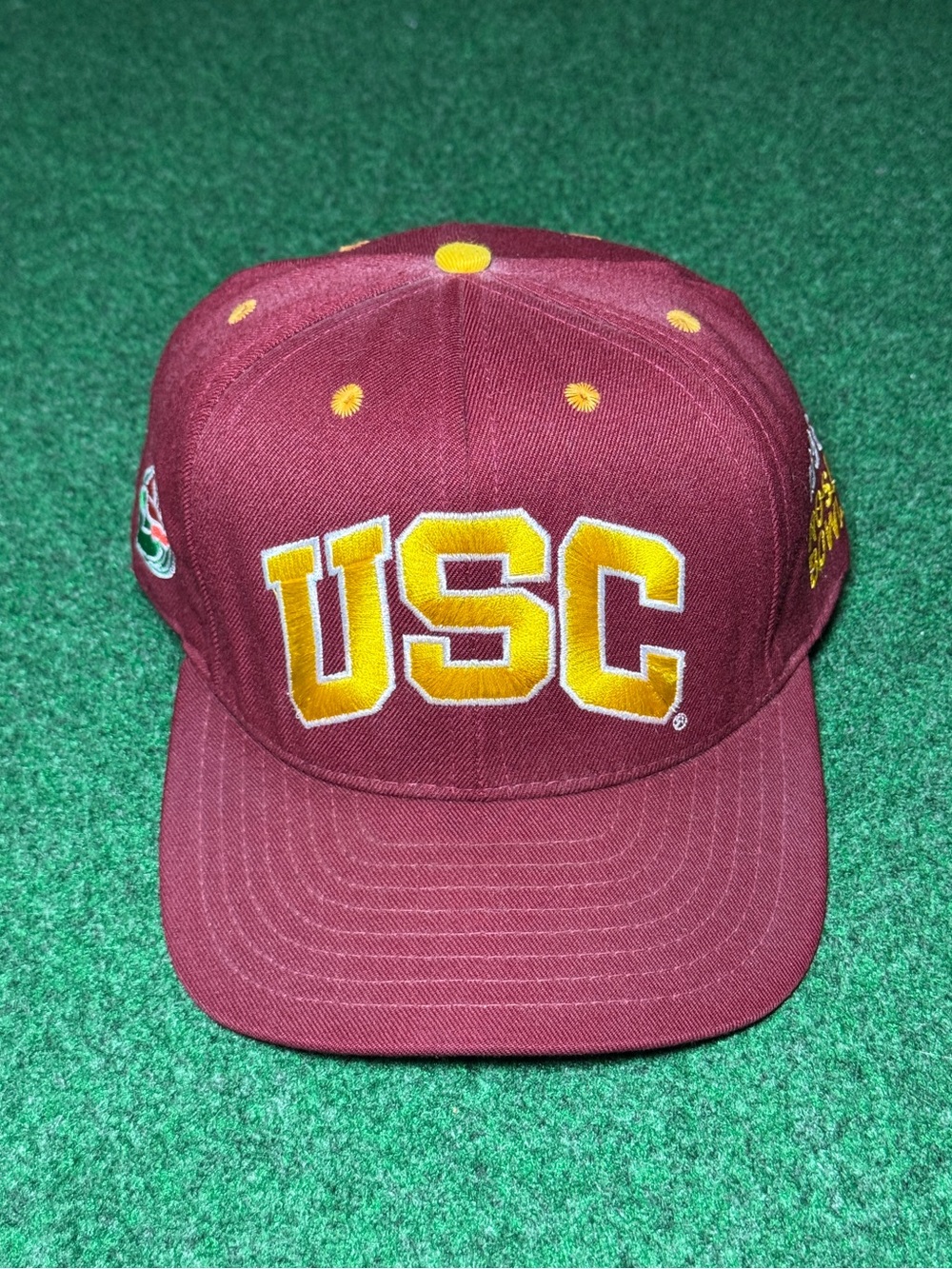 USC Vintage Rose Bowl Hat Snapback Embroidered 90s College Football Cap